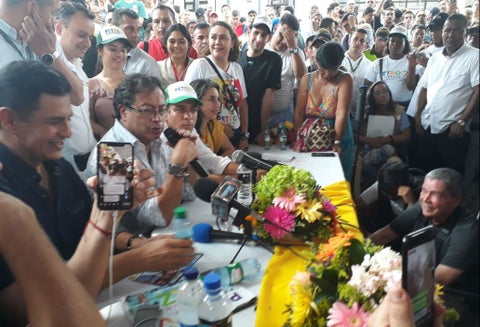 Gustavo Petro desde Cali.