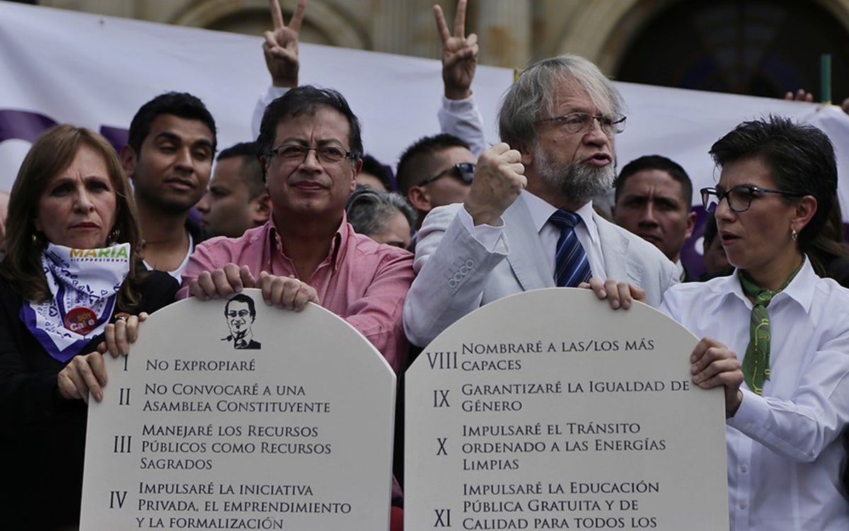 Los miembros de la Alianza Verde se sumaron a la campaña del candidato de la Colombia Humana
