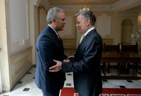 Iván Duque y Juan Manuel Santos