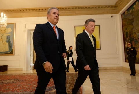 Iván Duque y Juan Manuel Santos iniciaron el empalme