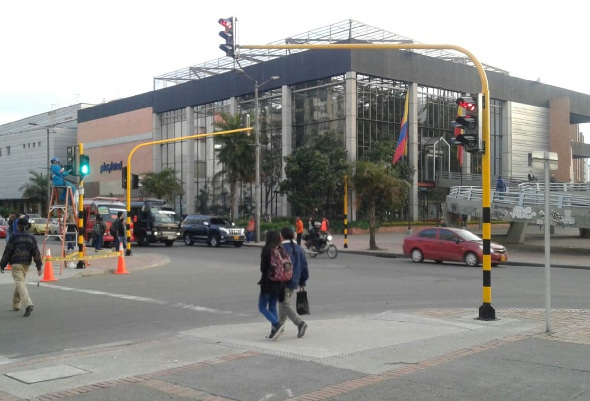 Semáforo en la ciudad de Bogotá