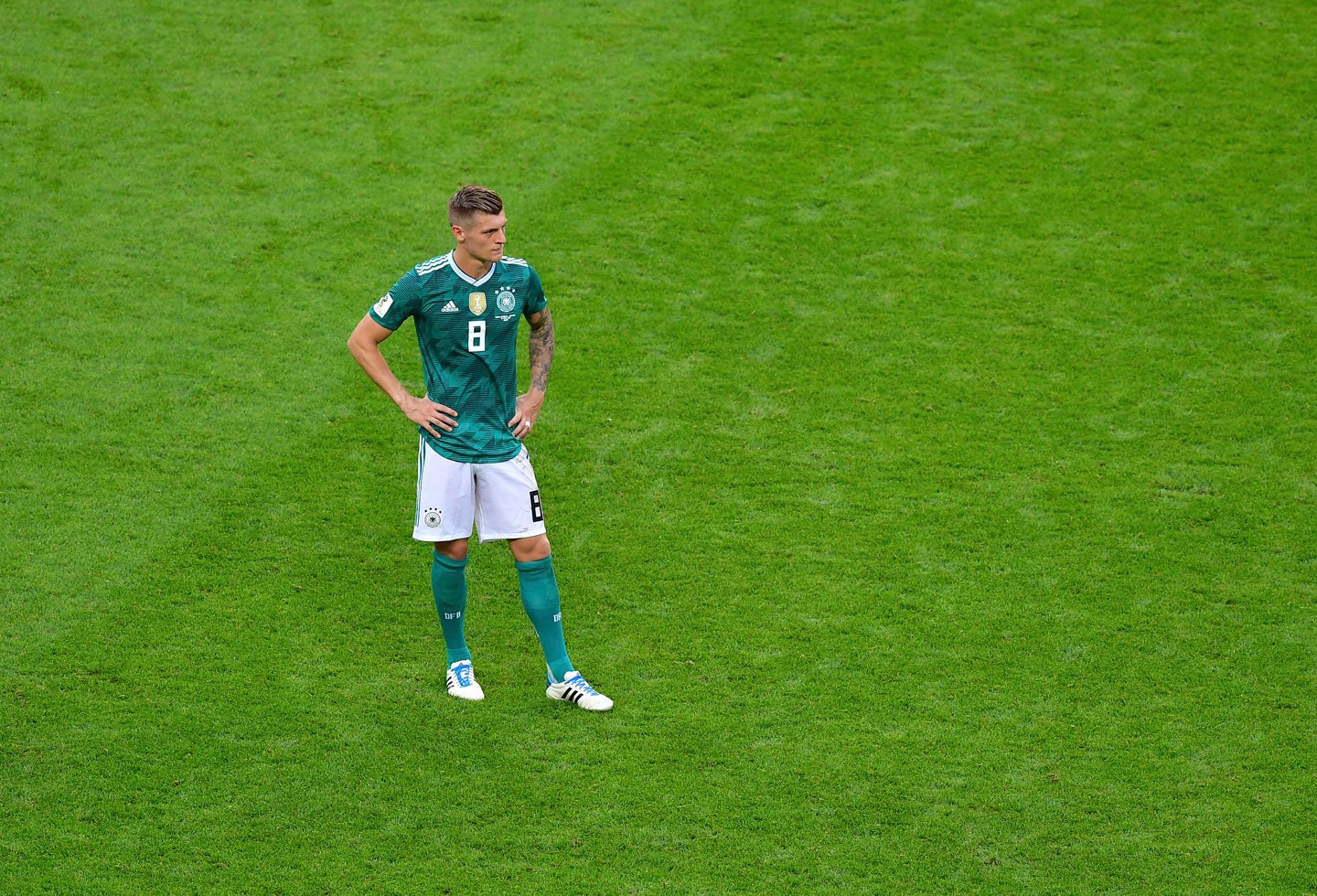 Toni Kroos muestra su decepción tras la eliminación de Alemania de Rusia 2018
