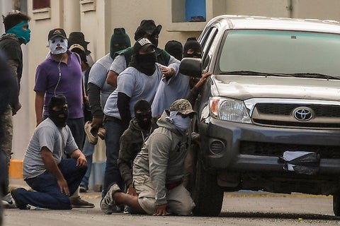 Grupos "paramilitares" afines al gobierno en Nicaragua.