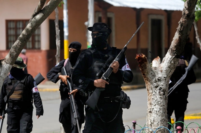Presencia de grupos paramilitares en Masaya, Nicaragua.