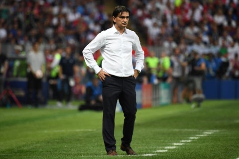 El técnico de Croacia Zlatko Dalic en la final del Mundial de Rusia-2018