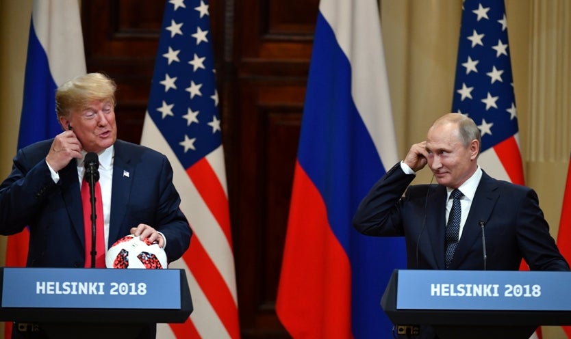 Presidente de EE.UU. Donald Trump y el presidente de Rusia, Vladimir Putin.
