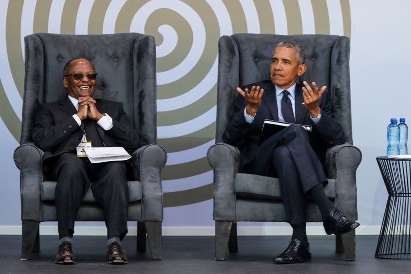 Barack Obama en el tributo a Mandela.