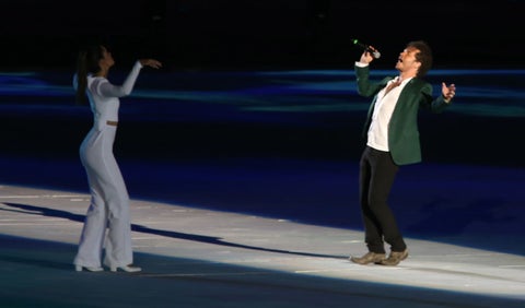 Cavas y Paulina Vega en la inauguración de los Juegos Centroamericanos y del Caribe