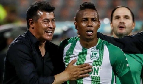 Jorge Almirón y Jeison Lucumí con Atlético Nacional en la Liga Águila