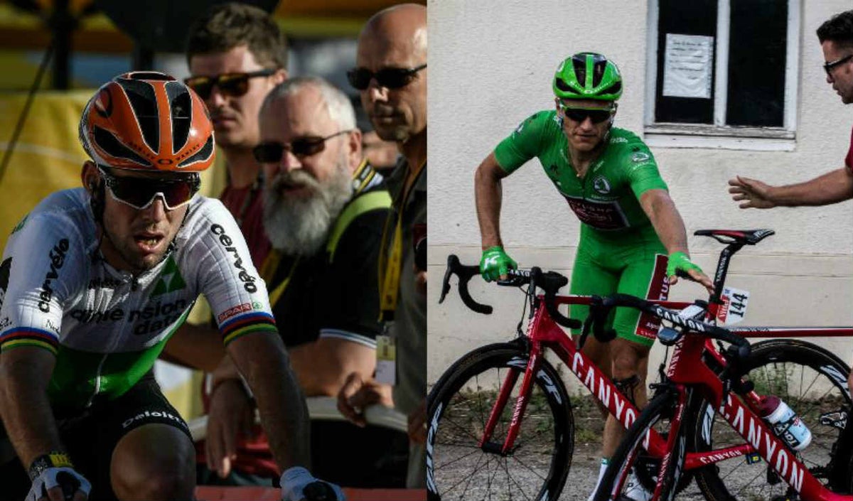 Mark Cavendish y el alemán Marcel Kittel