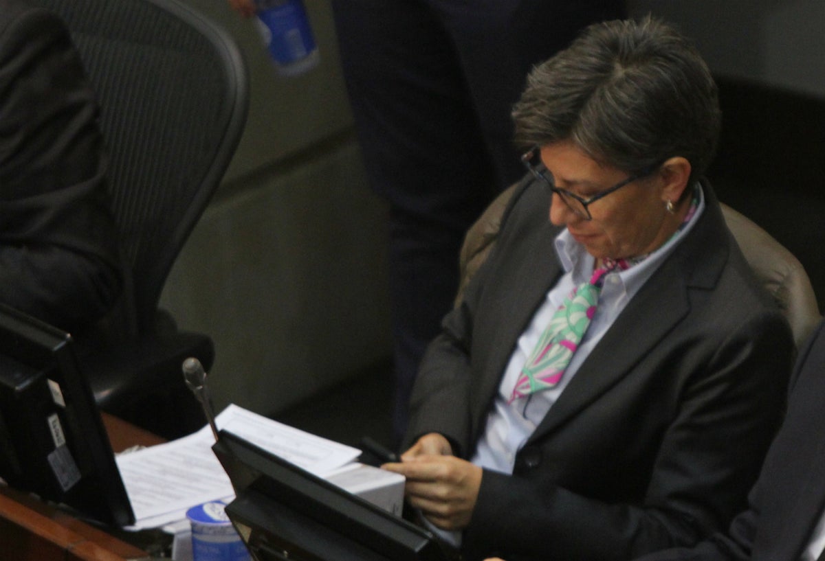 Claudia López, excongresista, en Senado de la República, el 20 de julio de 2018