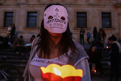 Así se vivió la 'velatón' por los líderes sociales asesinados en el país