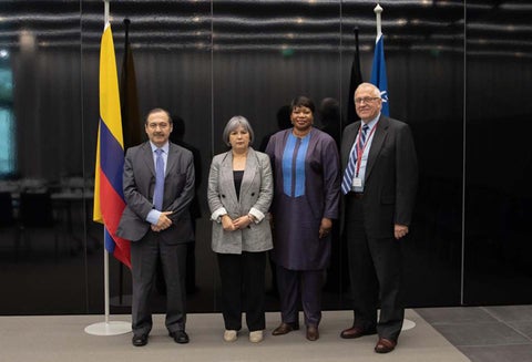 Patricia Linares, presidenta de la JEP se reunió con Fatou Bensouda.