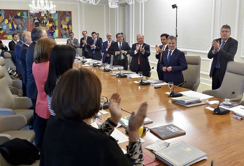 Último consejo de ministros de Juan Manuel Santos