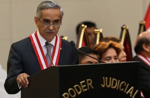 Duberlí Rodríguez, presidente del Poder Judicial peruano.