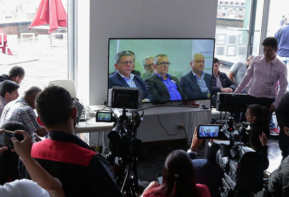 Así estuvieron los jefes de las Farc ante la JEP