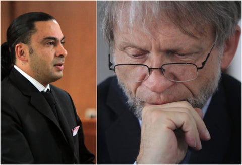 El abogado Francisco Bernate y el senador electo Antanas Mockus