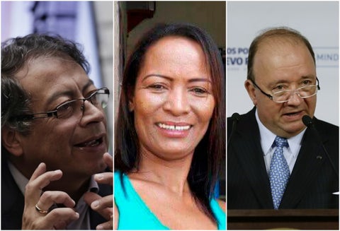 Gustavo Petro, Ana María Cortés y Luis Carlos Villegas