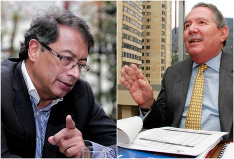 Gustavo Petro, ex candidato presidencial y Guillermo Botero, presidente de Fenalco