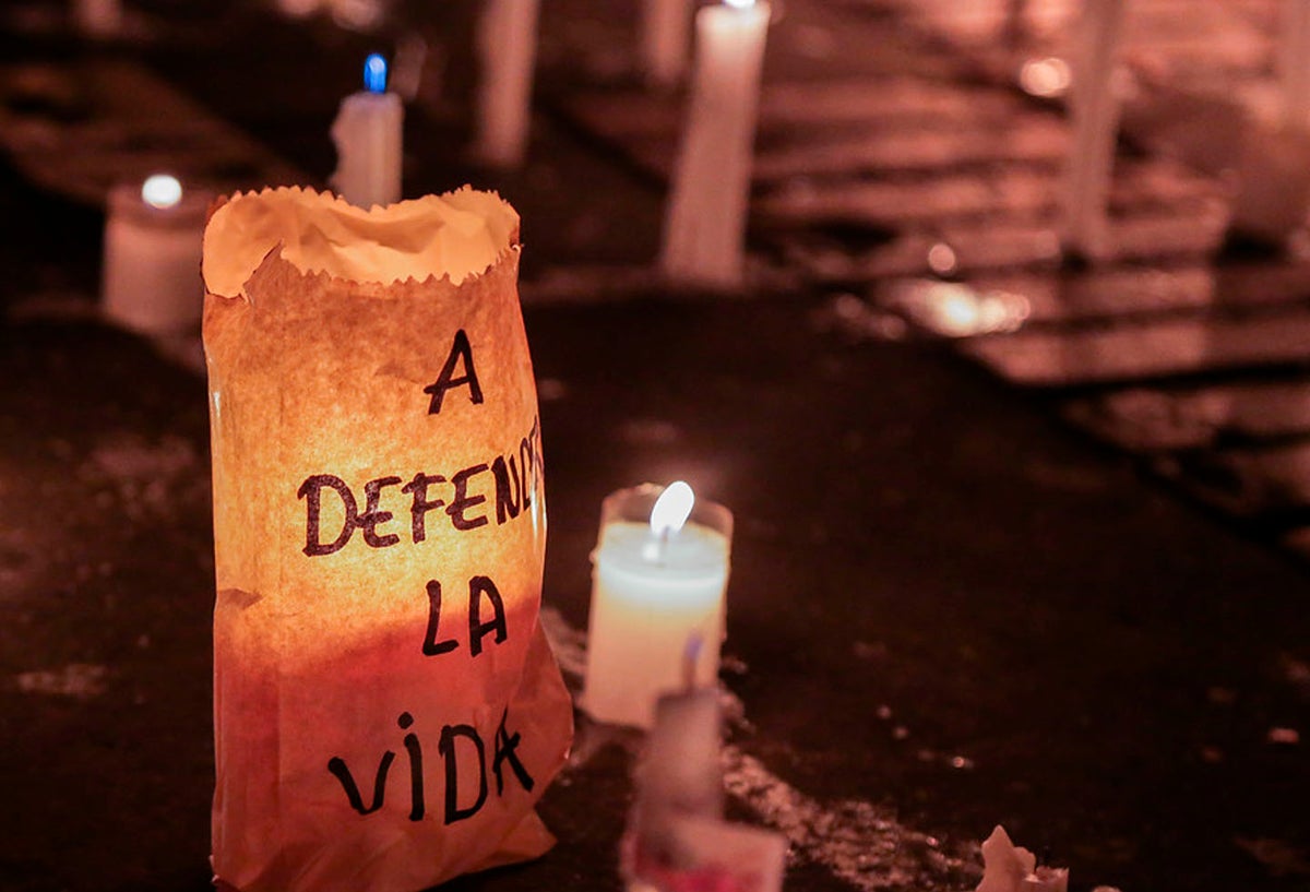 Homenaje a líderes sociales en Bogotá
