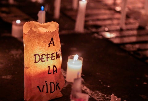 Homenaje a líderes sociales en Bogotá