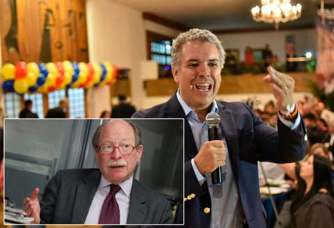 Camilo Reyes, embajador de Colombia en EE.UU. e Iván Duque, presidente electo