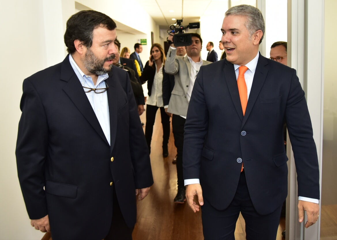 Presidente Iván Duque se reunió con el Defensor del Pueblo, Carlos Negret.