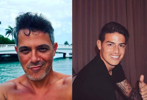 Alejandro Sanz y james Rodríguez
