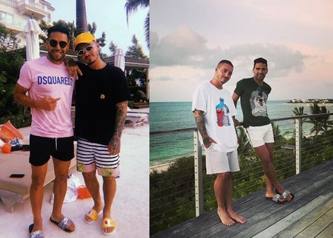 J Balvin y Falcao comparten fotos de sus vacaciones juntos