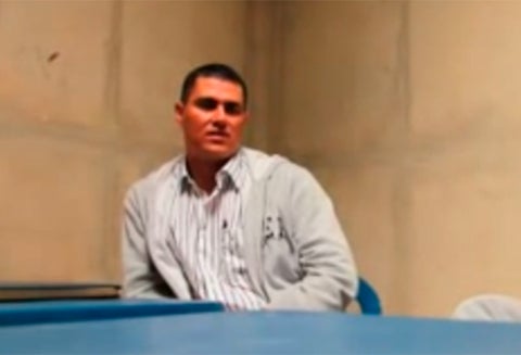 Juan Guillermo Monsalve, el 16 de septiembre de 2011 en la cárcel de Cómbita, en Boyacá
