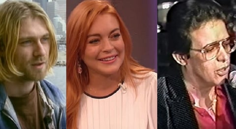 Kurt Cobain, Lindsay Lohan y Héctor Lavoe