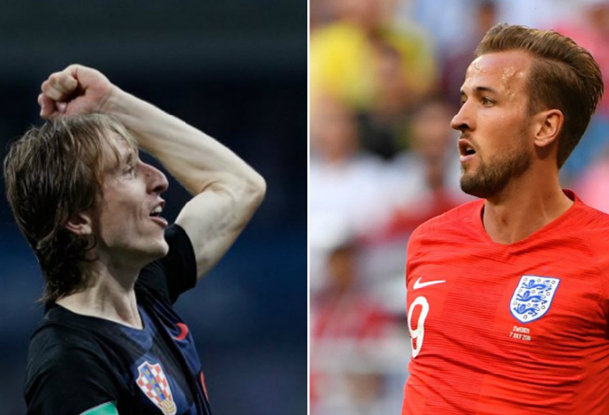 Luka Modrić, centrocampista de Croacia, y Harry Kane, delantero y capitán de Inglaterra