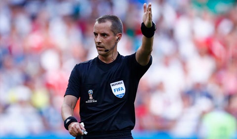 Mark Geiger en juego entre Marruecos y Portugal en Rusia 2018
