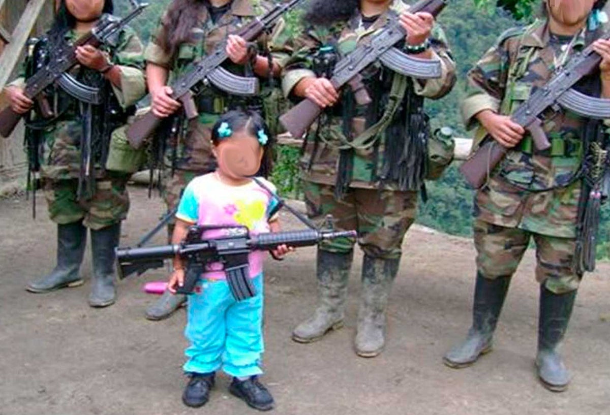Menores de edad reclutados por las Farc