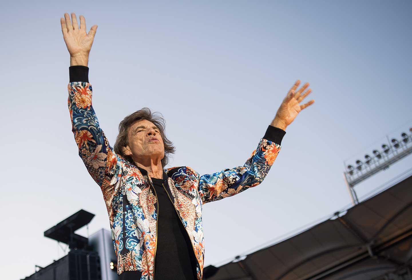 Mick Jagger en un concierto de The Rolling Stones en el Mercedes Benz-Arena