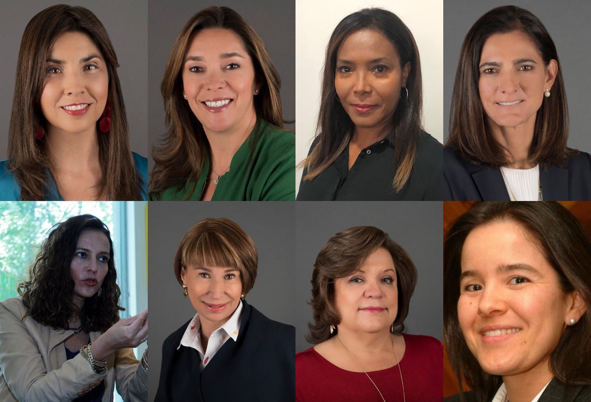 María Victoria Angulo, Nancy Patricia Gutiérrez, María Fernanda Suárez, Alicia Arango, Gloria María Borrero, Ángela María Orozco Gómez, Silvia Constaín