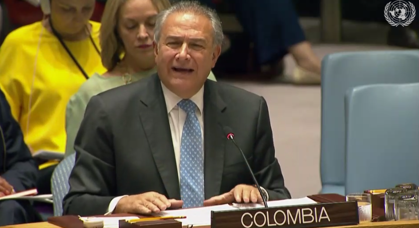 Vicepresidente Óscar Naranjo en Consejo de Seguridad de la ONU.