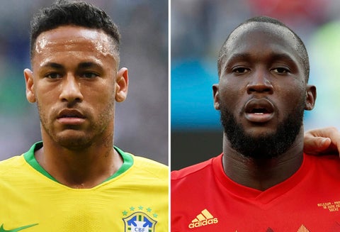 Neymar Jr y Romelu Lukaku