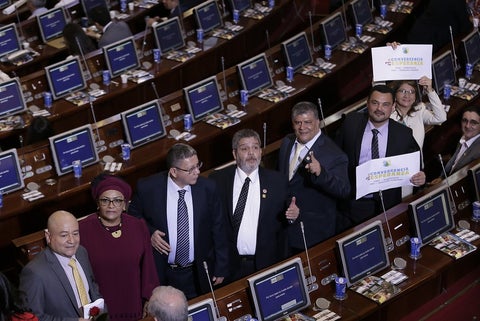 Así aparecieron las Farc en el Congreso el pasado 20 de JUlio.