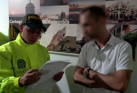 La Policía Metropolitana de Cartagena en el marco de la captura contra uno de los implicados en explotación sexual infantil en la ciudad amurallada