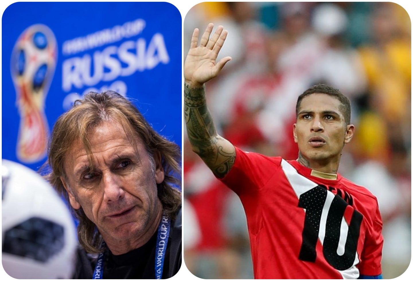 Ricardo Gareca y Paolo Guerrero