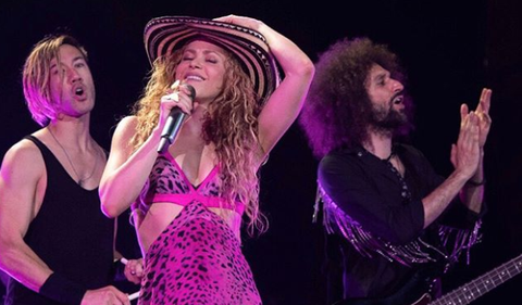 Shakira en sus conciertos de Europa
