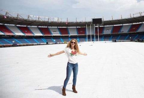 Shakira en el estadio Metropolitano de Barranquilla