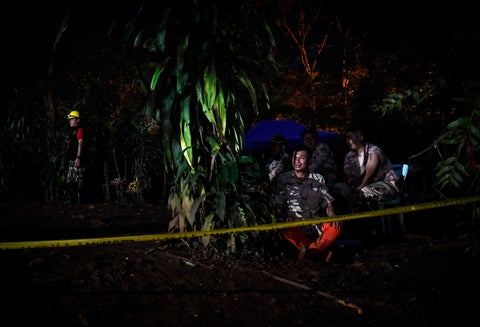 Los trabajos en inmediaciones de la cueva tailandesa