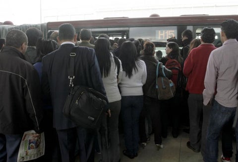 Usuarios en TransMilenio