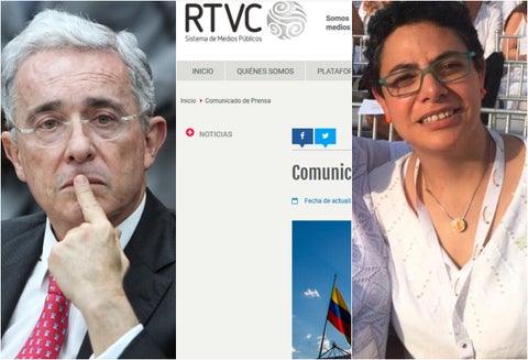 El expresidente Álvaro Uribe, el comunicado de RTCV y Tatiana Duplat
