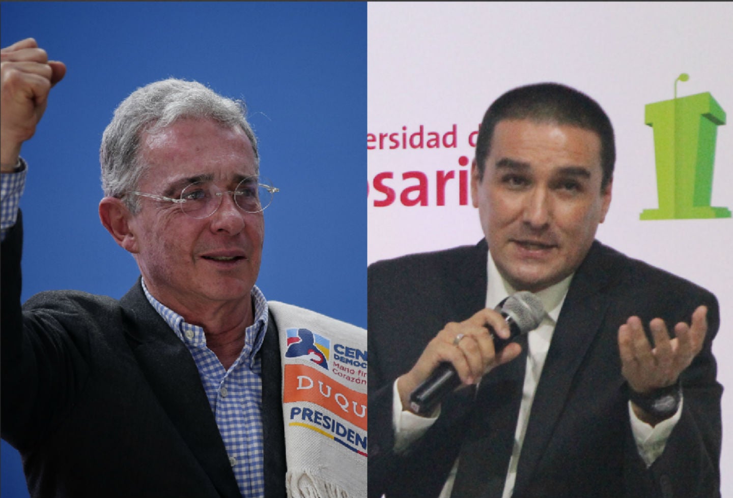 El senador Álvaro Uribe y el caricaturista Matador, duramente enfrentados
