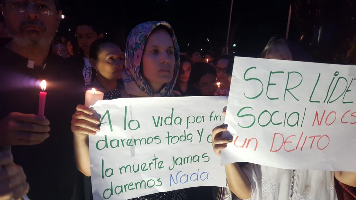 Protestas contra asesinatos de líderes sociales