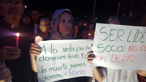 Protestas contra asesinatos de líderes sociales