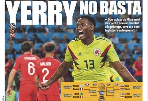 Yerry Mina, de nuevo en las portadas de la prensa de Barcelona
